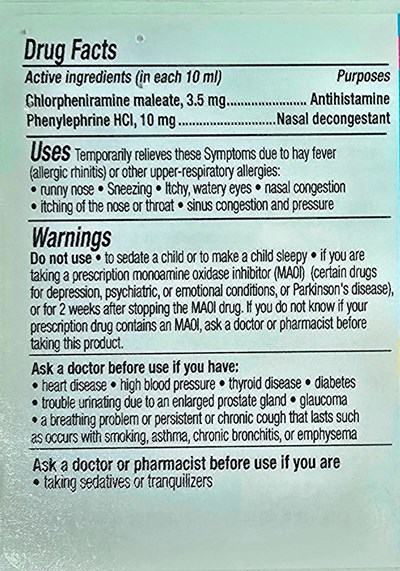Uses (Drug Facts)